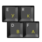 Cyrillic Sunshine Keyboard Labels