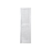 Vinyl Louvered Shutters - Classic White Finish