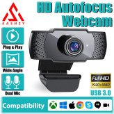 CrystalClear Cam - High Definition Autofocus Webcam with Microphone for PC, Mac & PS4