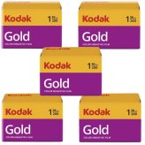 Kodak Gold 200 Color Negative 35mm Film - Pack of 5 Rolls