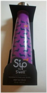 Purple Dachshund Insulated Water Bottle by Sip by Swell