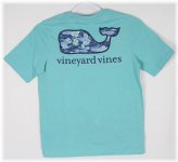 Aqua Ocean Fish Whale Pocket Tee