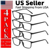 SightSquare Prescription Glasses Set - Men's, Women's, and Unisex Reading Eyewear Pack