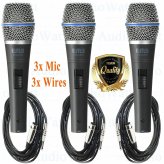 Dynamic XLR Vocal Mic Trio