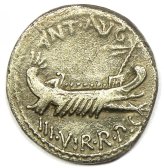 Marc Antony Silver Denarius - 30 BC