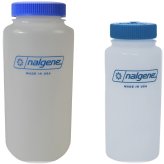 Clear Blue Wide Mouth Storage Bottle by Nalgene