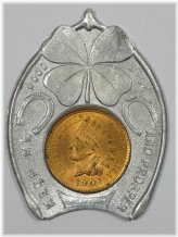 Buffalo Luck Encased 1901 Indian Head Penny
