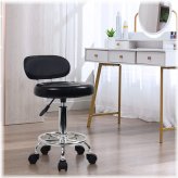 Swivel Salon Stool with Adjustable Height and Wheels