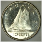 1958 Canadian Silver Dime