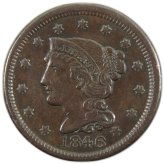 Copper Penny from 1846