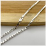 Silver Box Link Chain Necklace