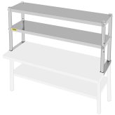 Double Wide Stainless Steel Overshelf