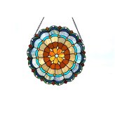 Vibrant Round Stained Glass Panel