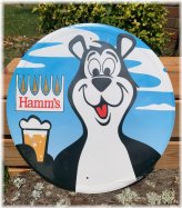 Retro Brew Round Logo Metal Sign