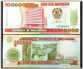 Mozambique 100,000 Metical Banknote