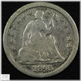 1845 Seated Liberty Silver Half Dime - Original Patina