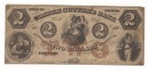 Savannah Timber Cutter's Bank $2 Obsolete Note (1858)