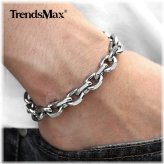 Silver Rolo Chain Bracelet for Men