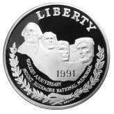 Mount Rushmore Heritage Silver Dollar
