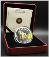 Butterflies of Canada Silver Plated Colorized Coin - Tiger Swallow