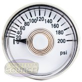 Rolair Air Gauge Replacement - 1 1/2" Face 200 PSI