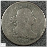 Plain 4, No Stems Copper Half Cent