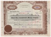 Black Bear Consolidated Mining Company Stock Certificate Nevada