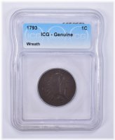 Wreath Genuine Flowing Hair Large Cent