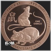 Year of The Rat Copper Round