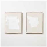 White Patchwork Harmony Canvas Art