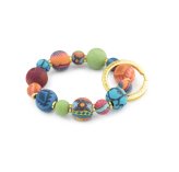 Sedona Sky Clay Bead Wrist Keychain