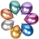 Multicolor Metallic Chrome Balloons for Celebrations