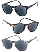 Sun-Protective Reading Sunglasses with Retro Square Frames