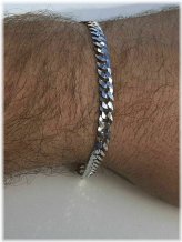 Cuban Link Sterling Silver Bracelet - Made in Italy