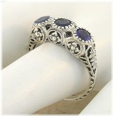Victorian Amethyst Filigree Ring