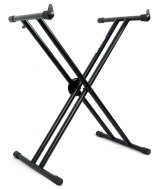 Double X Braced Keyboard Stand with Push Lock