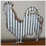 Rustic Metal Rooster Sculpture for Country Home Decor