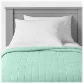Mint Tent Twin Box Stitch Quilt