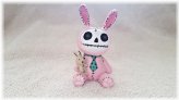 Pink Bun Bun Rabbit Skull Figurine