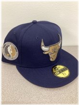 Chicago Bulls Navy Blue 59FIFTY Hat - Size 7 3/8