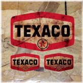 Distressed Texaco Shield Decals - Set of 3