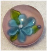 Blue Flower Paperweight Button