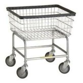 Chrome Narrow Laundry Cart by R&B Wire