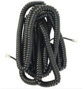 Black Coiled Telephone Cord