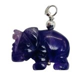 Majestic Amethyst Elephant Pendant Necklace