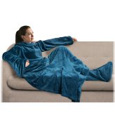 CozyWrap Fleece Blanket with Foot Sleeves
