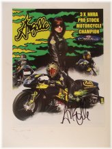 Angelle Sampey NHRA Pro Stock Bike Autographed Hero Card