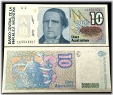 Argentina 10 Austral 1986 Banknote