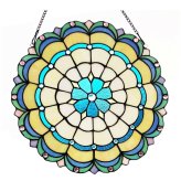 Rainbow Radiance Round Glass Panel