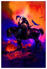 Death Dealer: A Stunning Blacklight Art Poster by Frazetta